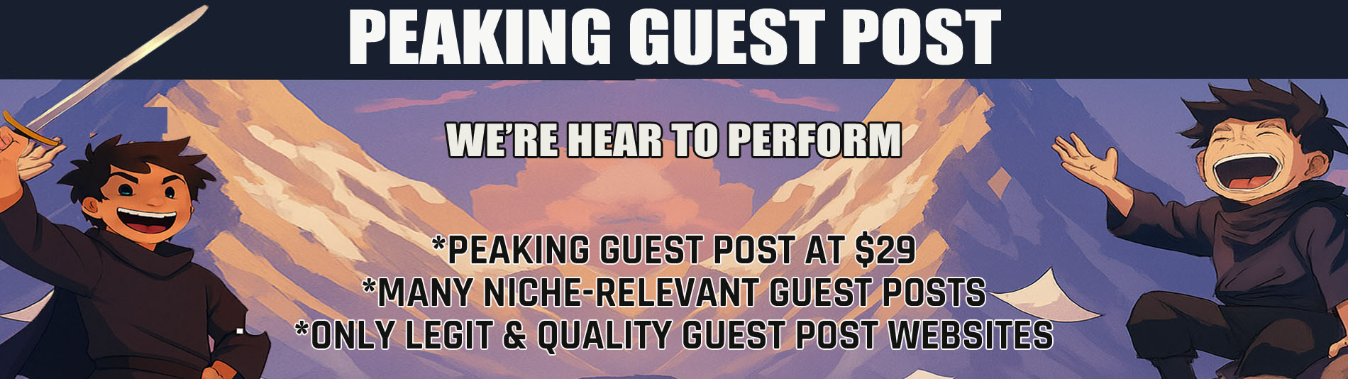 Peaking Guest Post Banner